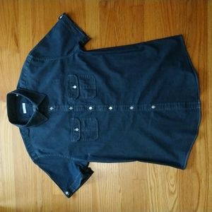 Robert Friedman stretch denim shirt